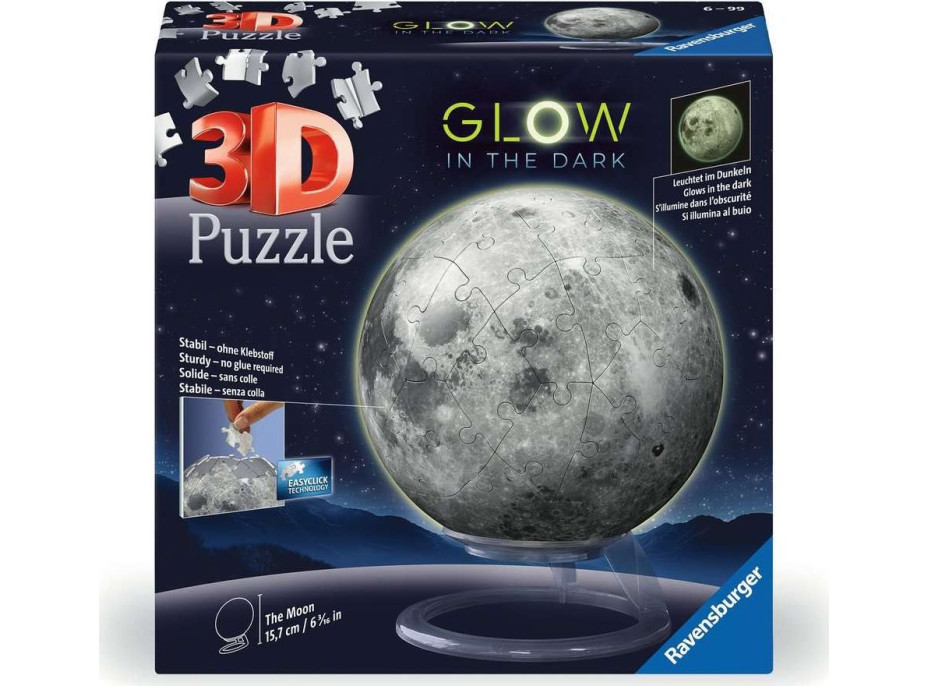 RAVENSBURGER 3D Svítící puzzleball Měsíc 73 dílků