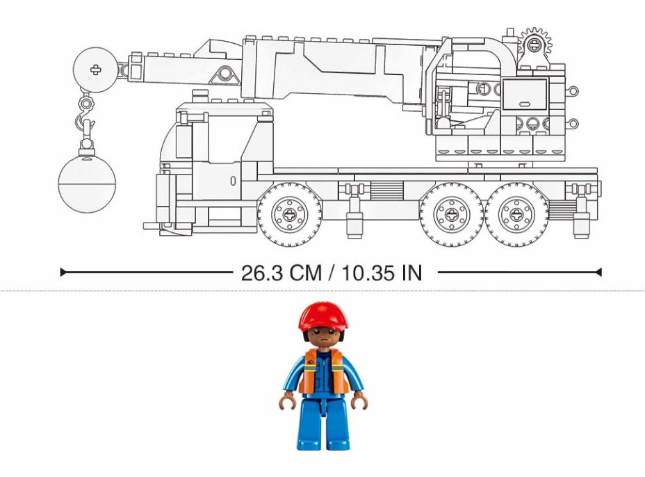 Sluban Town M38-B1195 Autojeřáb s demoliční koulí