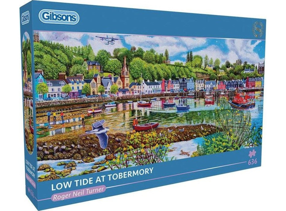 GIBSONS Panoramatické puzzle Odliv a příliv v Tobermory 636 dílků