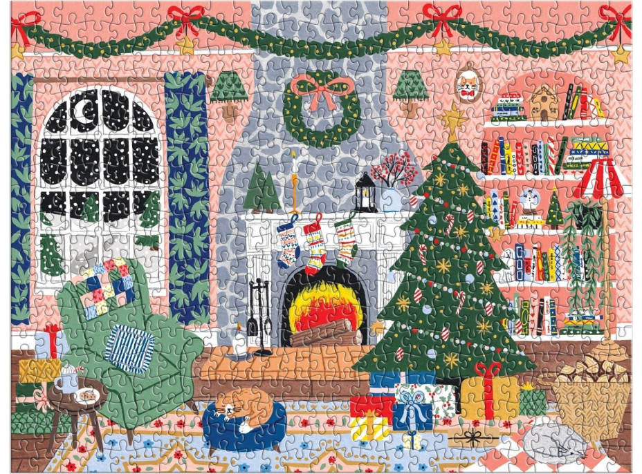 GALISON Puzzle Adventní kalendář Doma na Vánoce 12x42 dílků