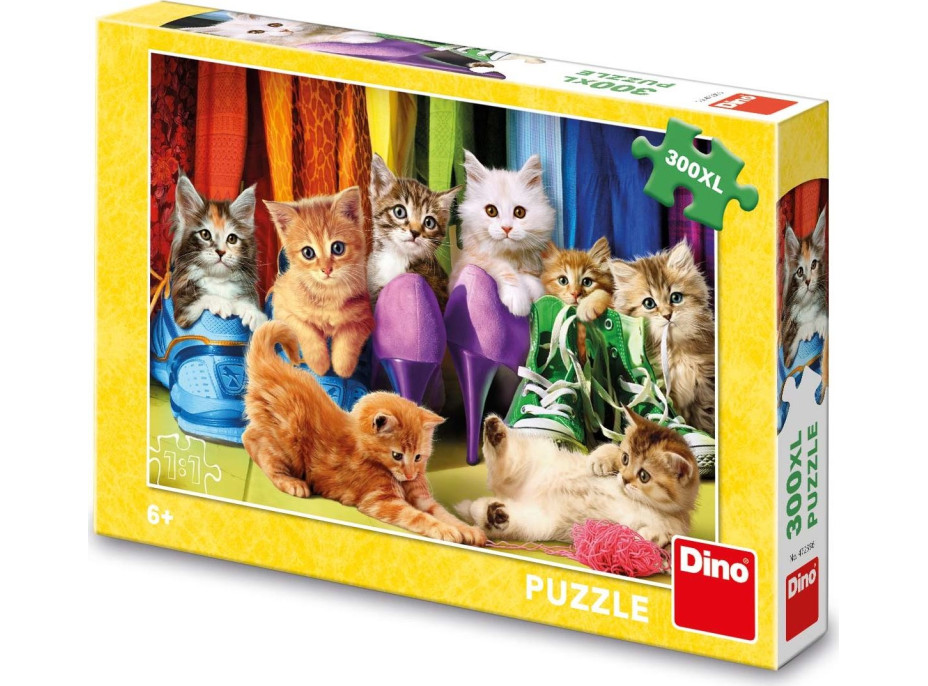 DINO Puzzle Barevná koťátka XL 300 dílků