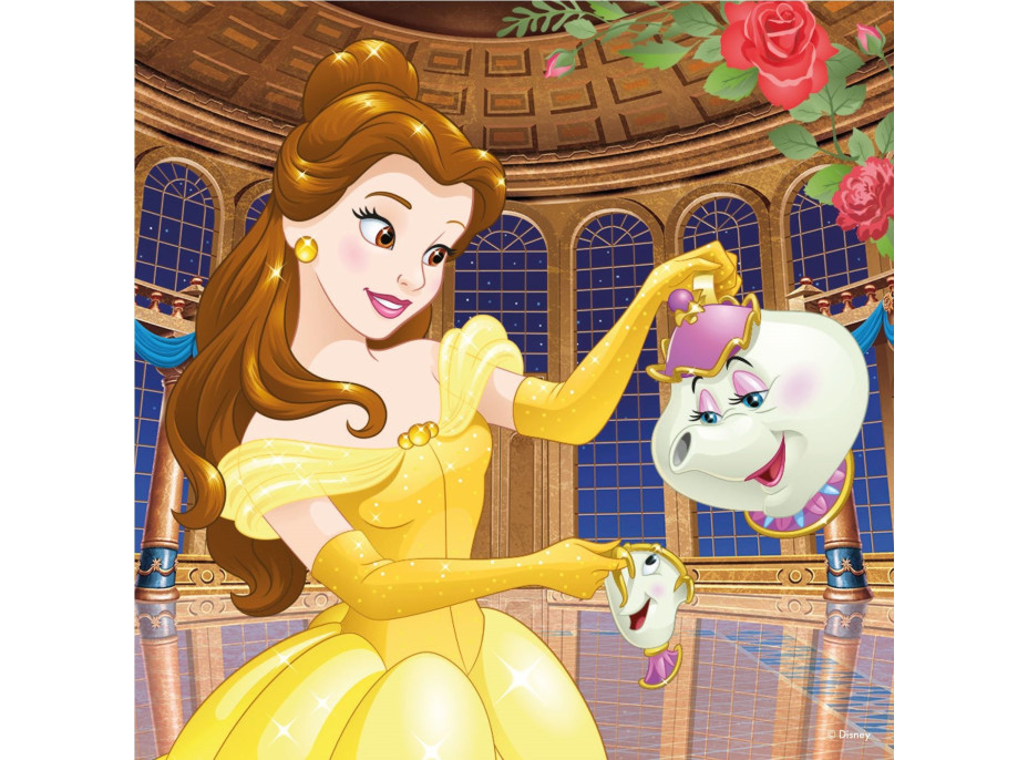 DINO Puzzle Disney princezny: Popelka, Ariel a Bella 3x55 dílků