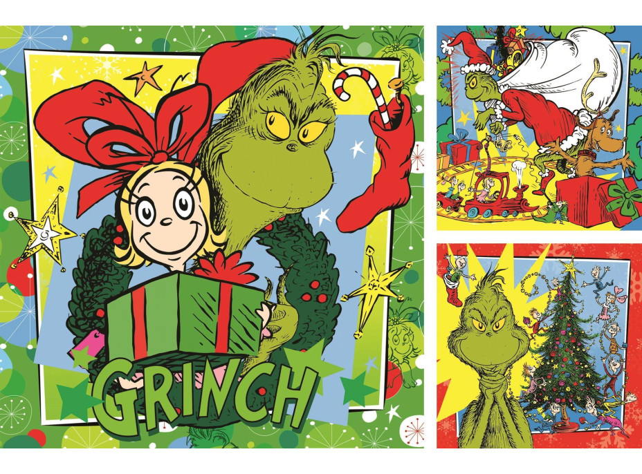 RAVENSBURGER Puzzle Grinch 3x49 dílků