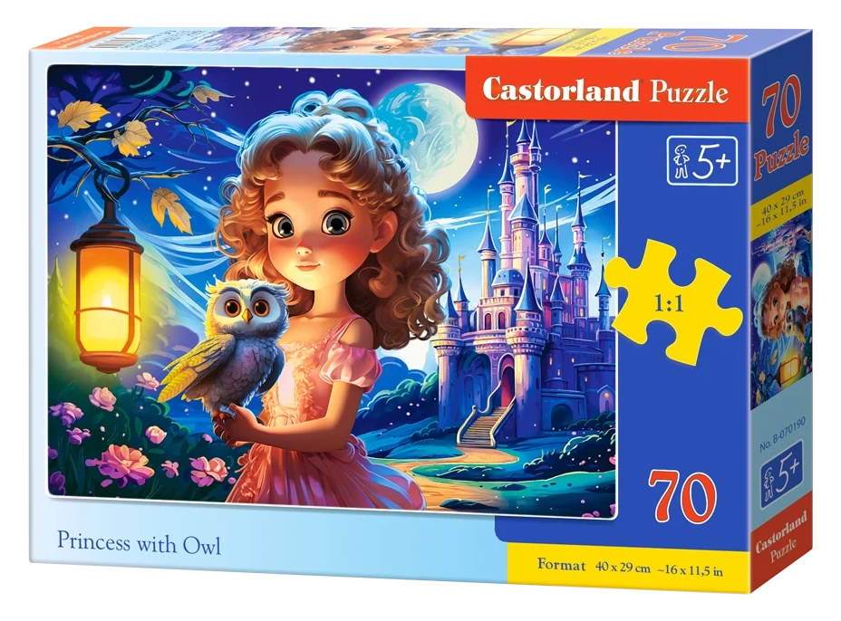 CASTORLAND Puzzle Princezna a sova 70 dílků