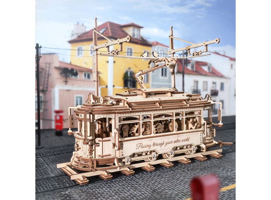 ROBOTIME Rokr 3D dřevěné puzzle Tramvaj 374 dílků