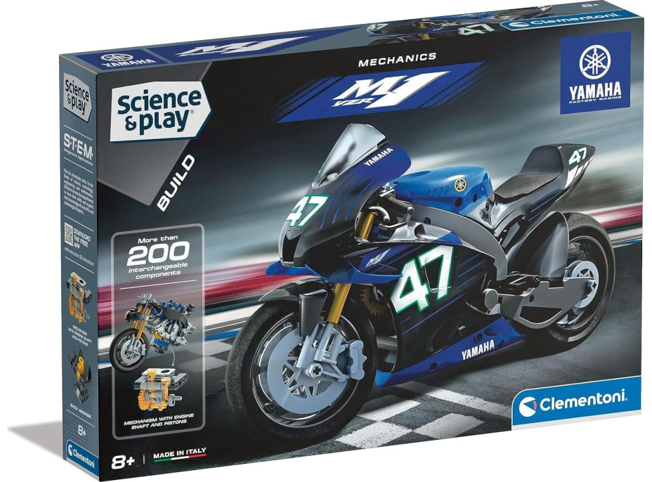 CLEMENTONI Science&Play Mechanická laboratoř Motorka Yamaha