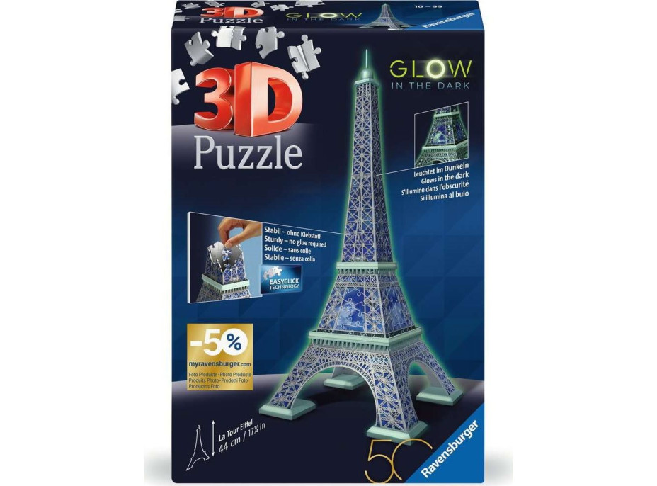 RAVENSBURGER Svítící 3D puzzle Eiffelova věž 224 dílků