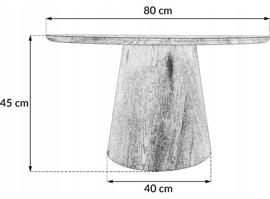 Konferenční stolek SPOOL - 80x45 cm - dub