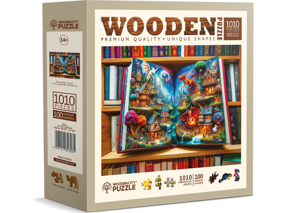 WOODEN CITY Dřevěné puzzle Čárovné pohádky 1010 dílků