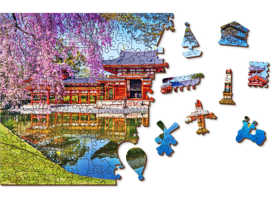 WOODEN CITY Dřevěné puzzle Chrám Byodo-in, Kjóto, Japonsko 505 dílků