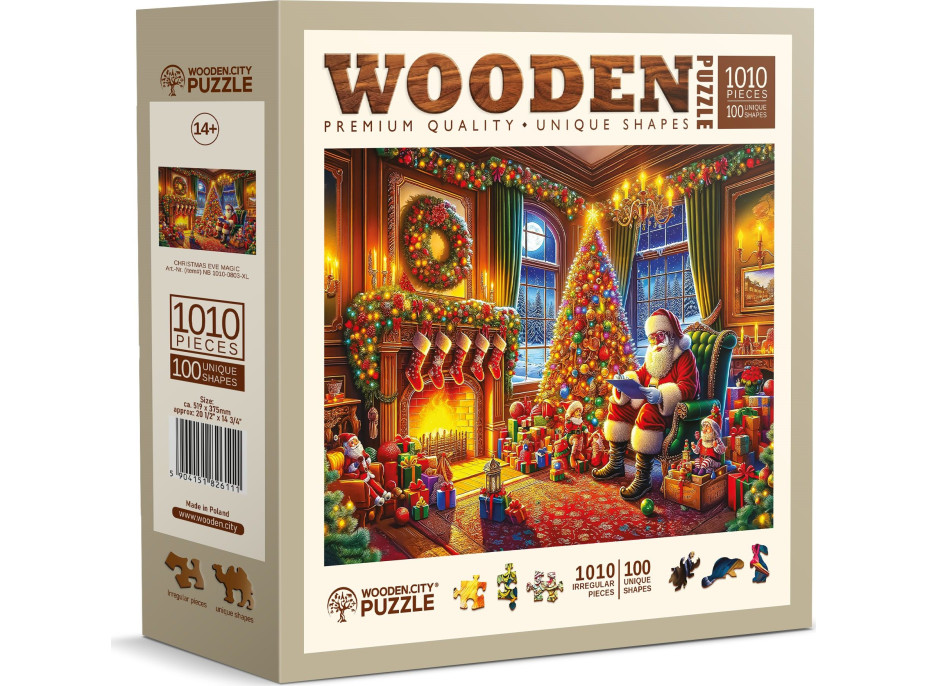 WOODEN CITY Dřevěné puzzle Kouzlo Štědrého večera 1010 dílků