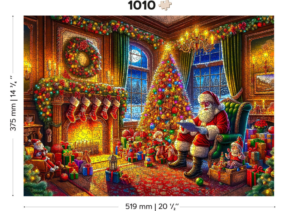 WOODEN CITY Dřevěné puzzle Kouzlo Štědrého večera 1010 dílků