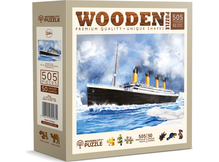 WOODEN CITY Dřevěné puzzle Titanik 505 dílků