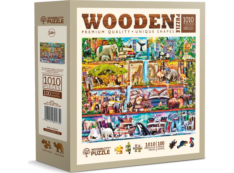 WOODEN CITY Dřevěné puzzle Úžasný svět zvířat 1010 dílků