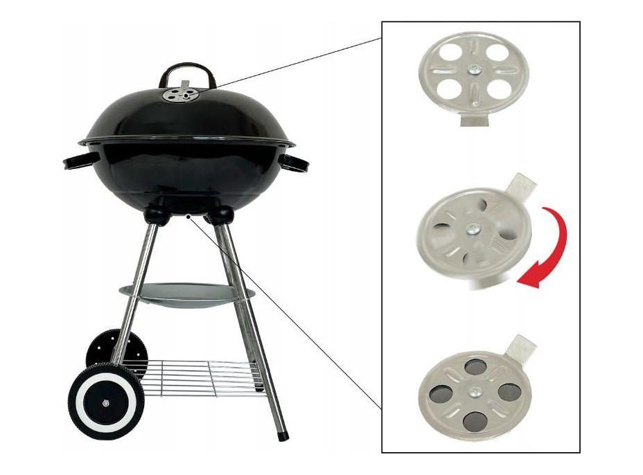 Gril na dřevěné uhlí BBQ1014