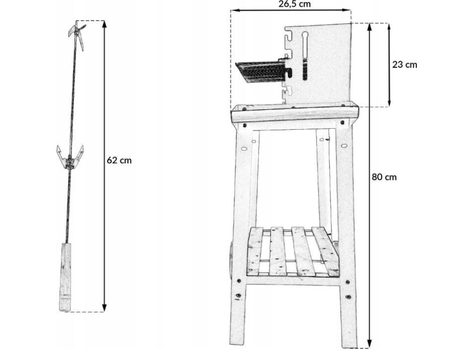 Gril na dřevěné uhlí BBQ1012