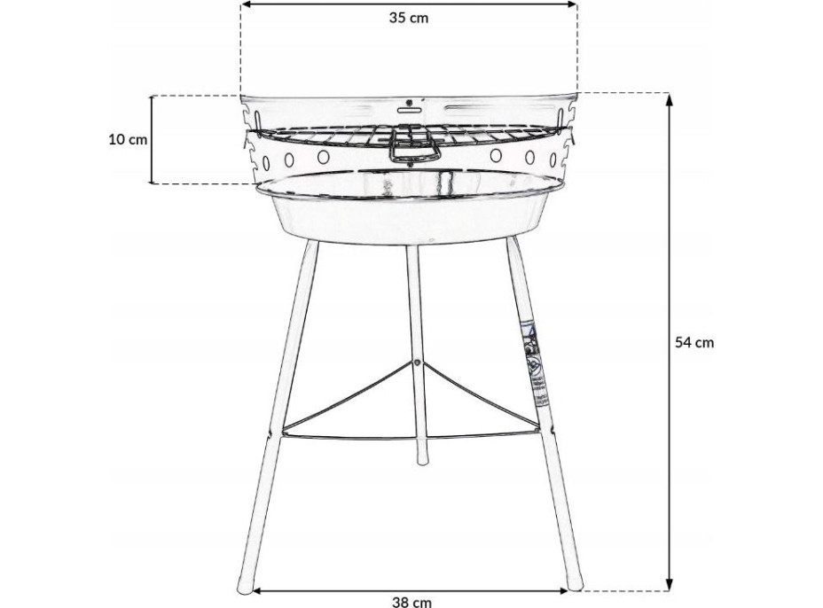 Gril na dřevěné uhlí BBQ1007