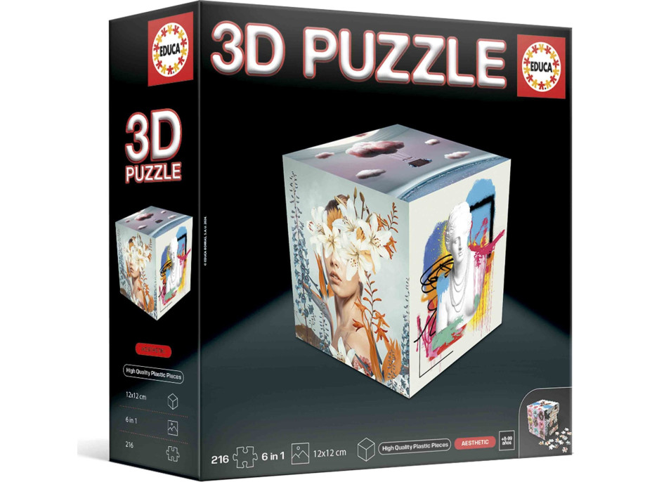 EDUCA 3D Puzzle kostka Estetika 216 dílků