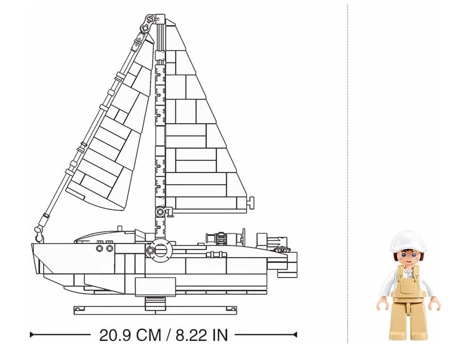 Sluban Model Bricks M38-B1190 Rychlá loď Rodeo v měřítku 1:35