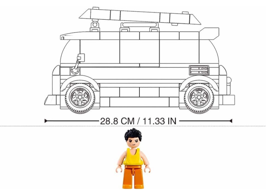 Sluban Model Bricks M38-B1191 Surfařský vůz TS-1 v měřítku 1:35