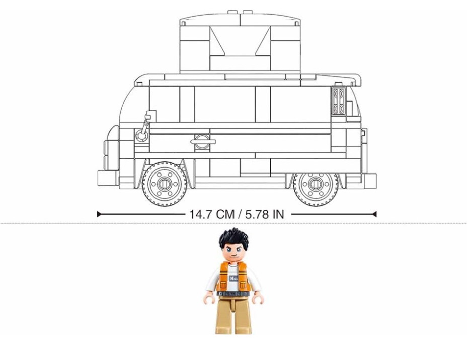 Sluban Model Bricks M38-B1192 Obytný vůz TS-2 v měřítku 1:35