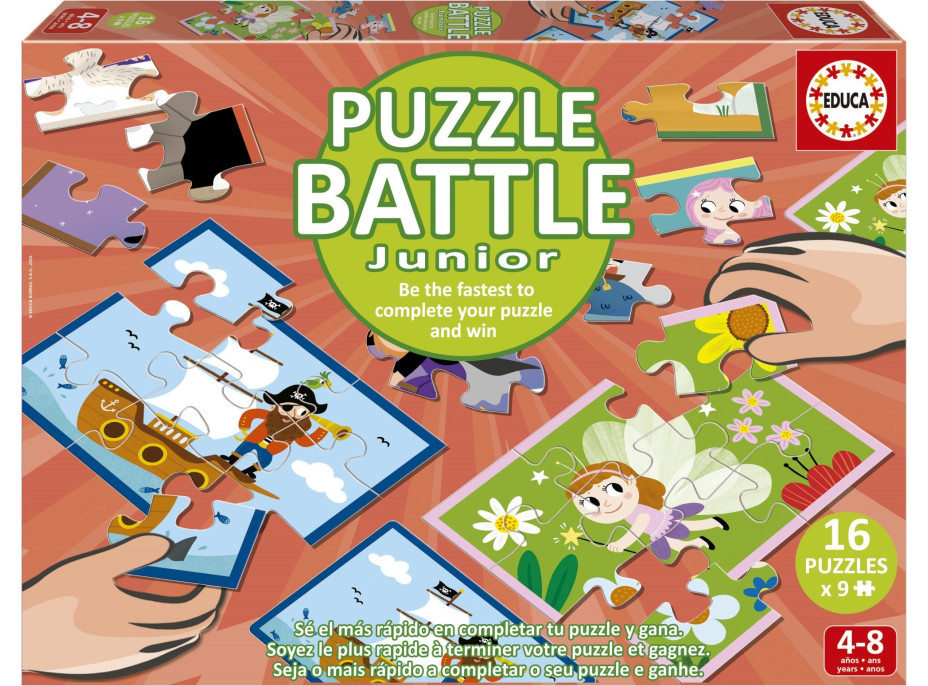 EDUCA Puzzle bitva Fantazie 16x9 dílků