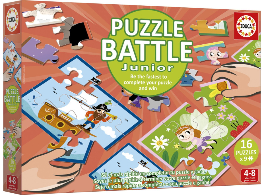 EDUCA Puzzle bitva Fantazie 16x9 dílků