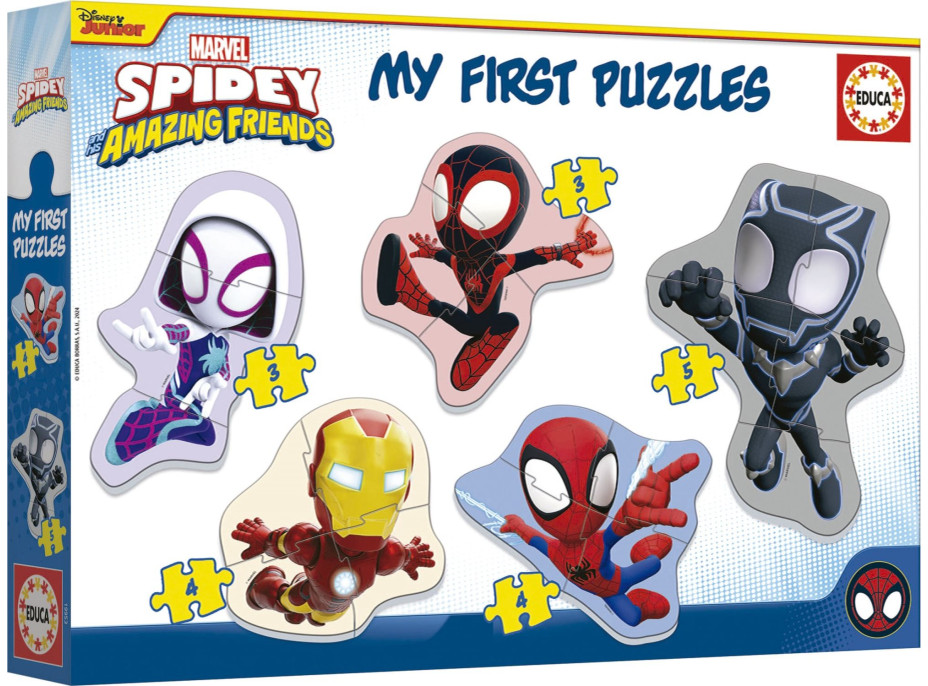 EDUCA Baby puzzle Spidey a jeho úžasní přátelé 5v1 (3-5 dílků)