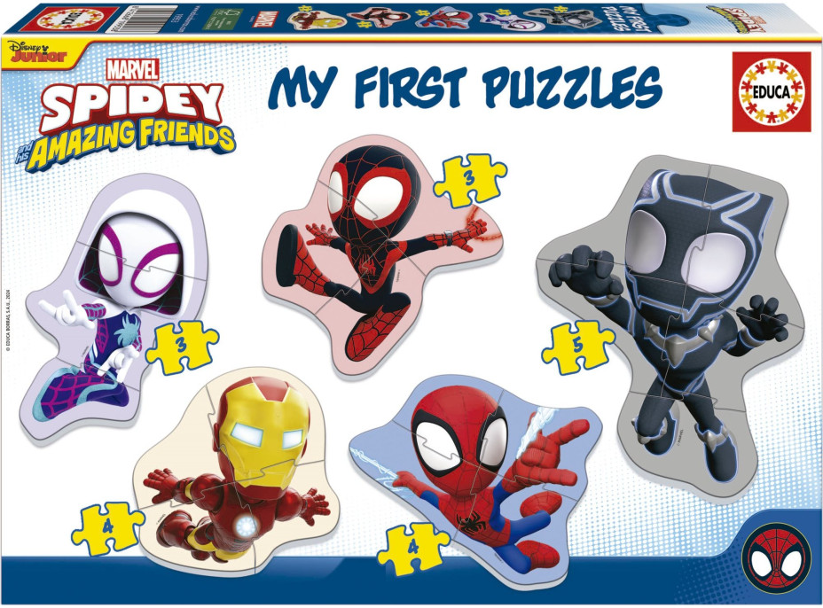 EDUCA Baby puzzle Spidey a jeho úžasní přátelé 5v1 (3-5 dílků)