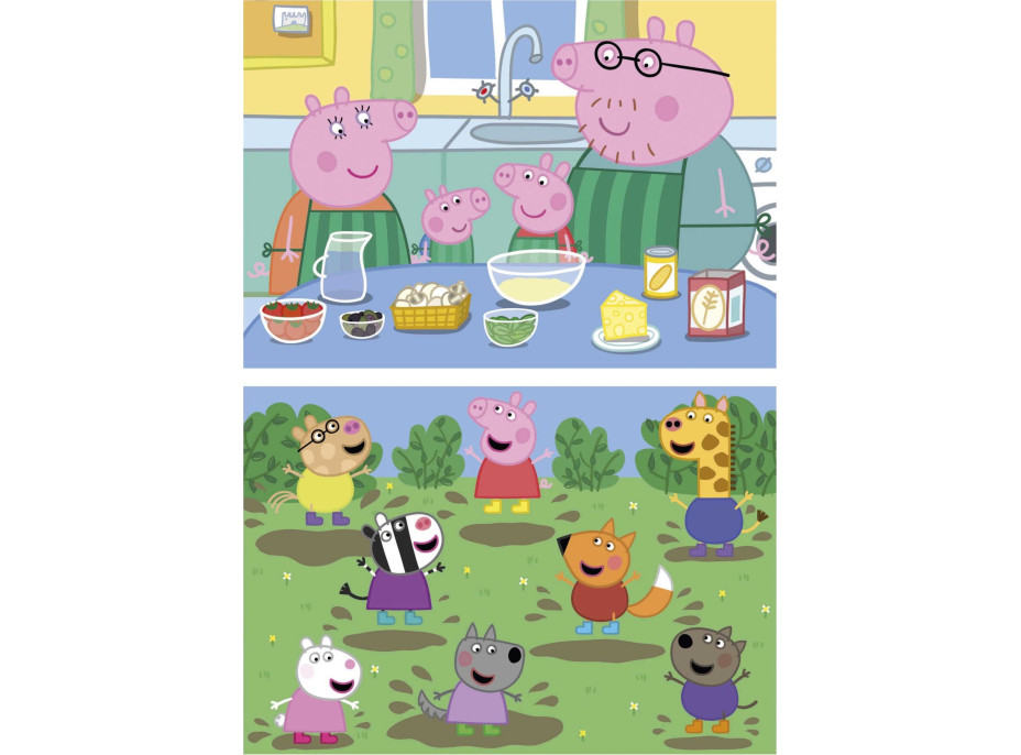 EDUCA Dřevěné puzzle Prasátko Peppa 2x25 dílků