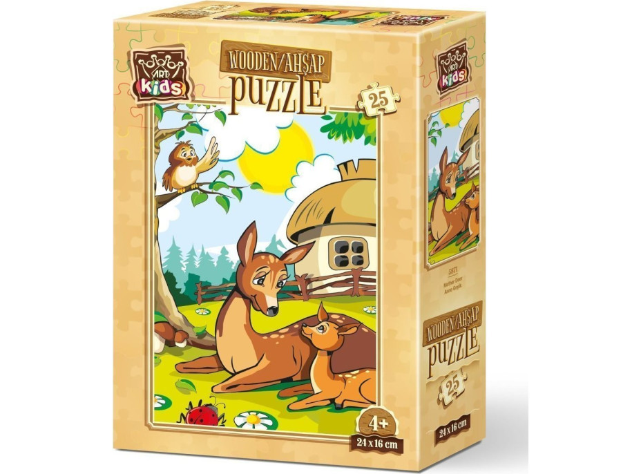 ART PUZZLE Dřevěné puzzle Srnčí maminka 25 dílků