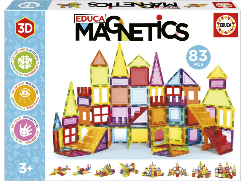 EDUCA Magnetická stavebnice Magnetics 83 díků