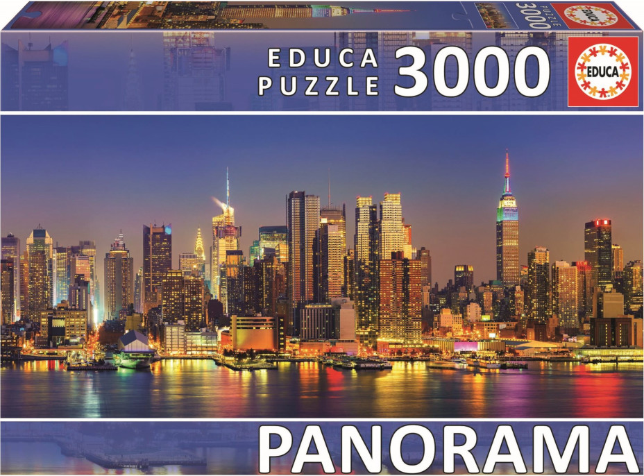 EDUCA Panoramatické puzzle Mrakodrapy v New Yorku 3000 dílků