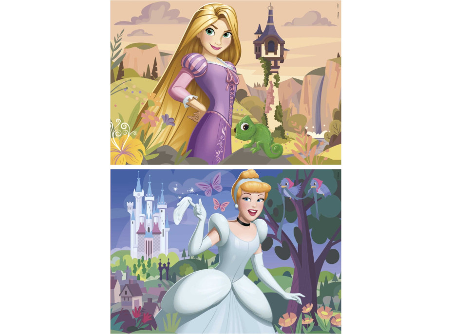 EDUCA Puzzle Disney princezny: Locika a Popelka 2x48 dílků