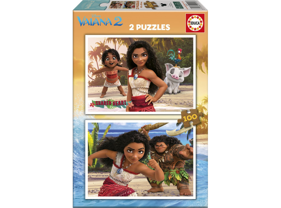 EDUCA Puzzle Vaiana 2, 2x100 dílků