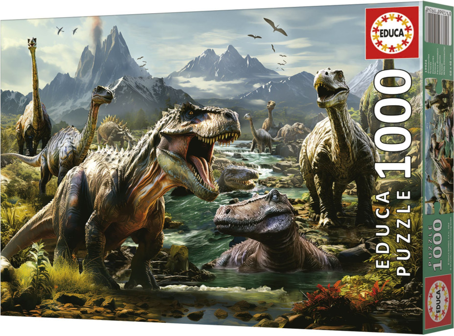 EDUCA Puzzle Zuřiví dinosauři 1000 dílků