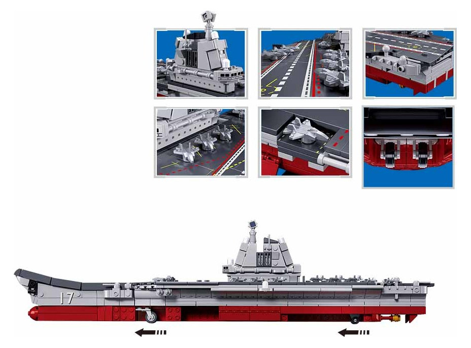 Sluban Model Bricks M38-B1210 Letadlová loď Shandong