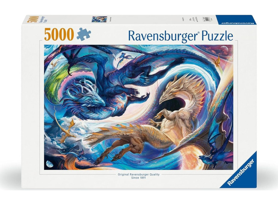 RAVENSBURGER Puzzle Draci: Den a noc 5000 dílků