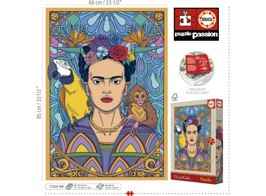 EDUCA Puzzle Frida Kahlo 1500 dílků