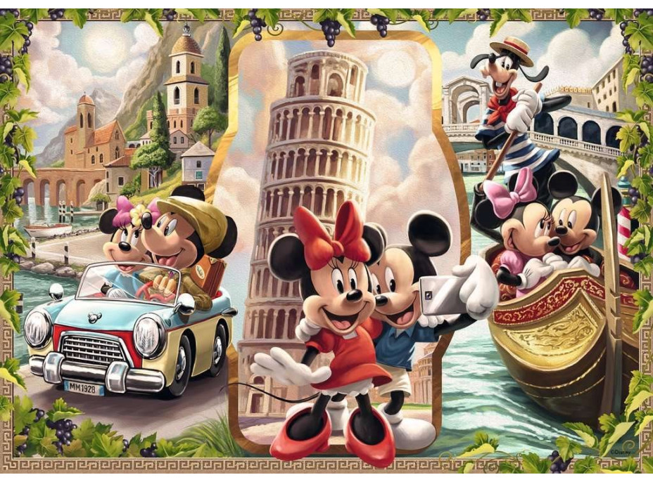 RAVENSBURGER Puzzle Mickey a Minnie na dovolené 1000 dílků