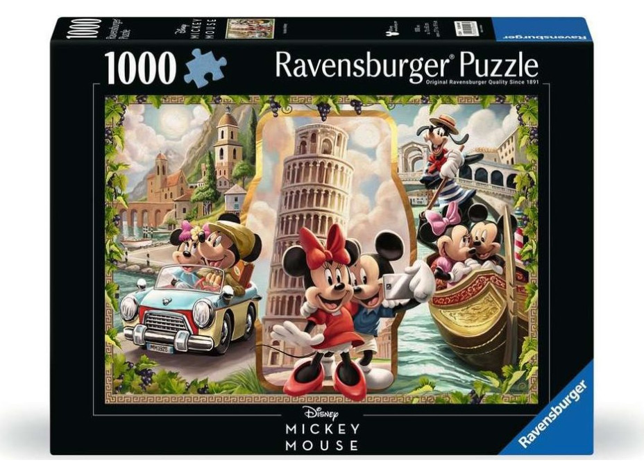 RAVENSBURGER Puzzle Mickey a Minnie na dovolené 1000 dílků