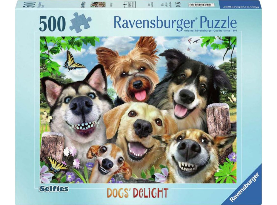 RAVENSBURGER Puzzle Psí selfie 500 dílků