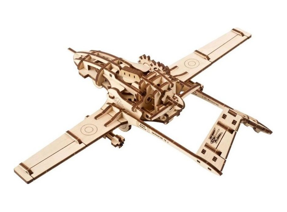 UGEARS 3D puzzle Bojový dron Bayraktar TB2 125 dílků