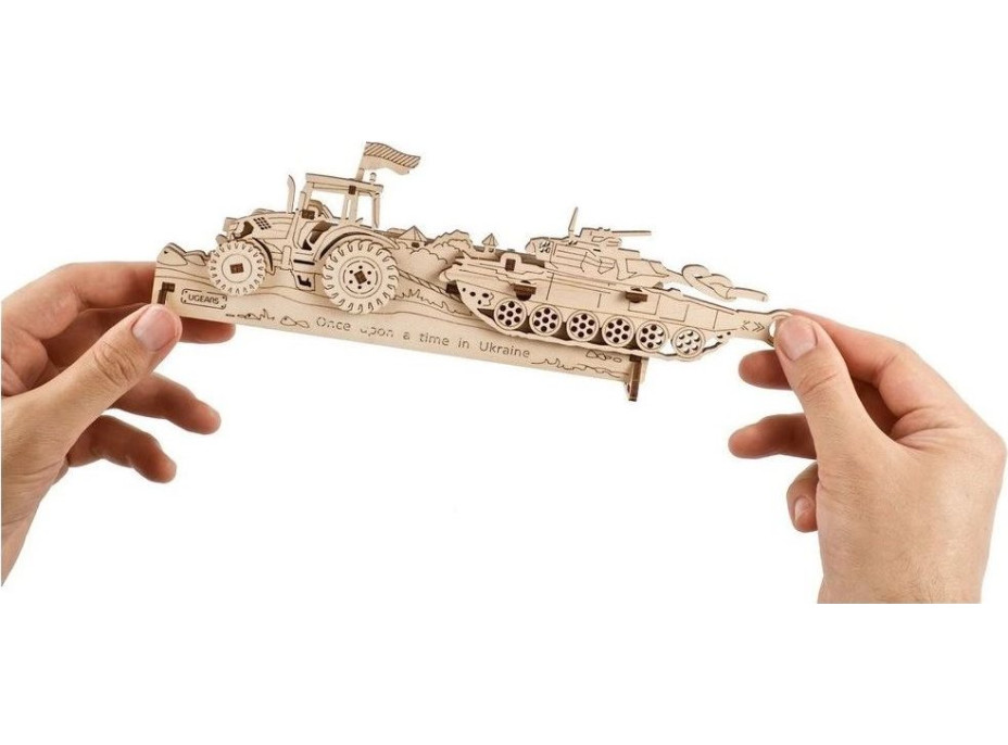 UGEARS 3D puzzle Brave UA Tractor 51 dílků