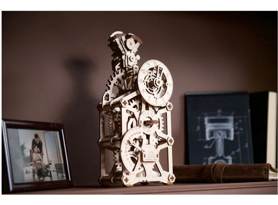 UGEARS 3D puzzle Hodiny motoru 265 dílků