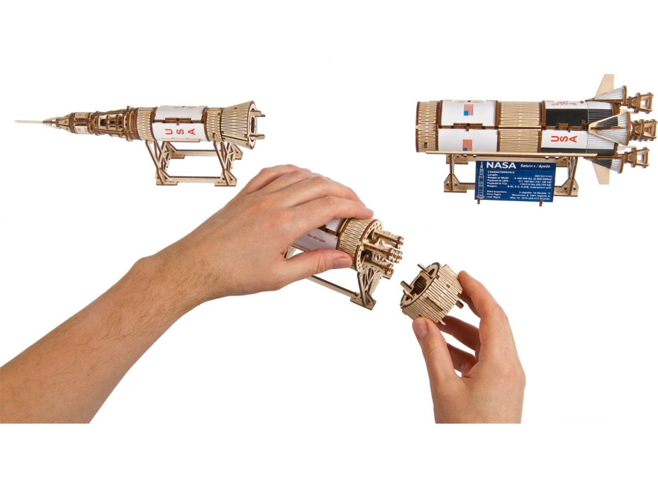 UGEARS 3D puzzle NASA Saturn V 500 dílků