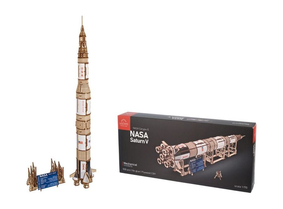 UGEARS 3D puzzle NASA Saturn V 500 dílků