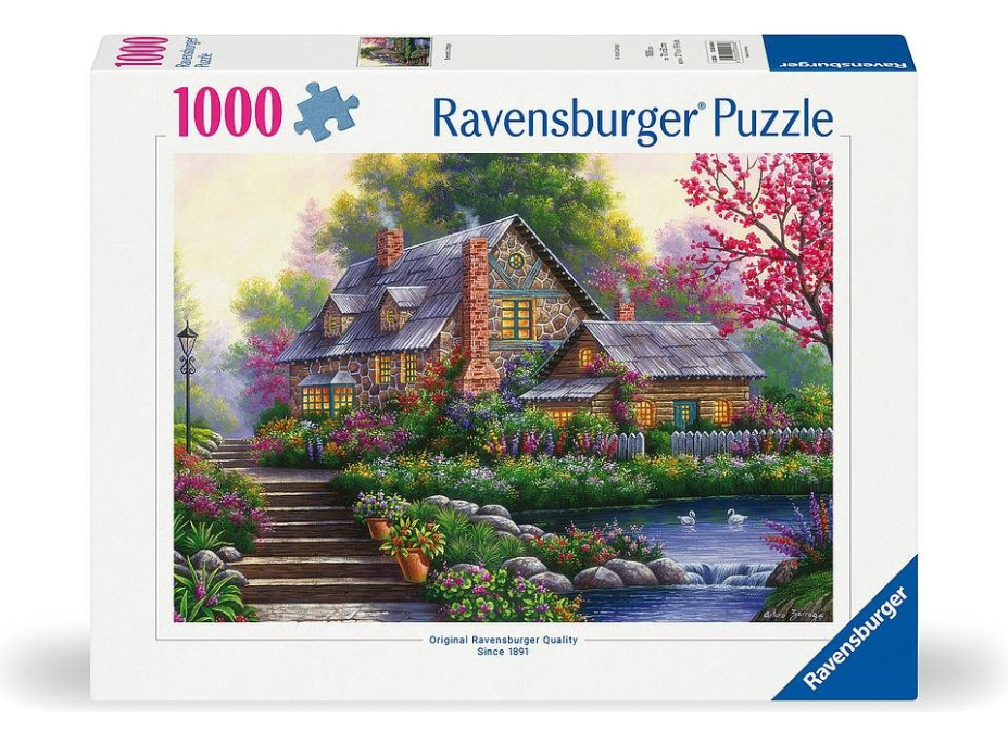 RAVENSBURGER Puzzle Romantická chata 1000 dílků