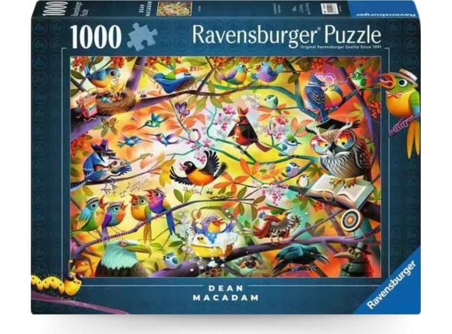 RAVENSBURGER Puzzle Zaneprázdnění ptáci 1000 dílků