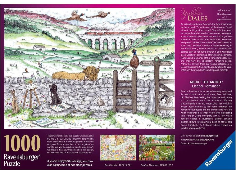 RAVENSBURGER Puzzle Život v Yorkshiru 1000 dílků